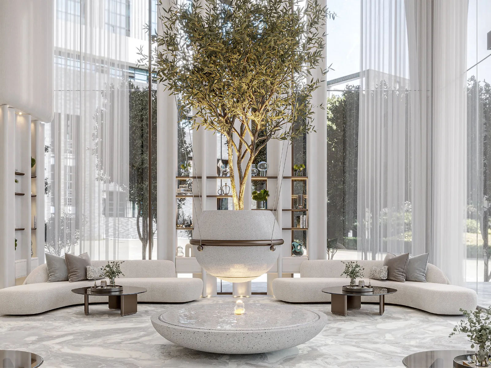 113 Residences, Lobby mit doppelter Raumhöhe