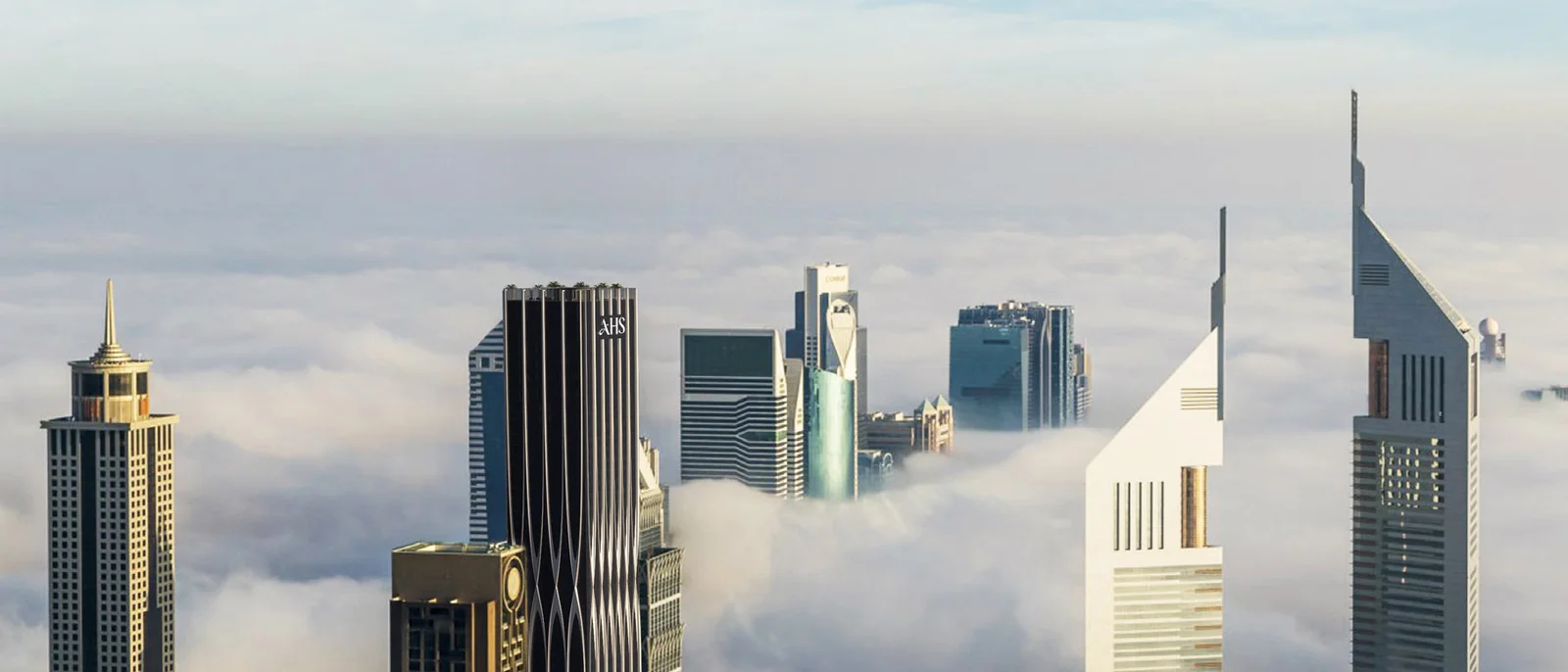 AHS Tower, Turm über den Wolken an der Sheikh Zayed Road