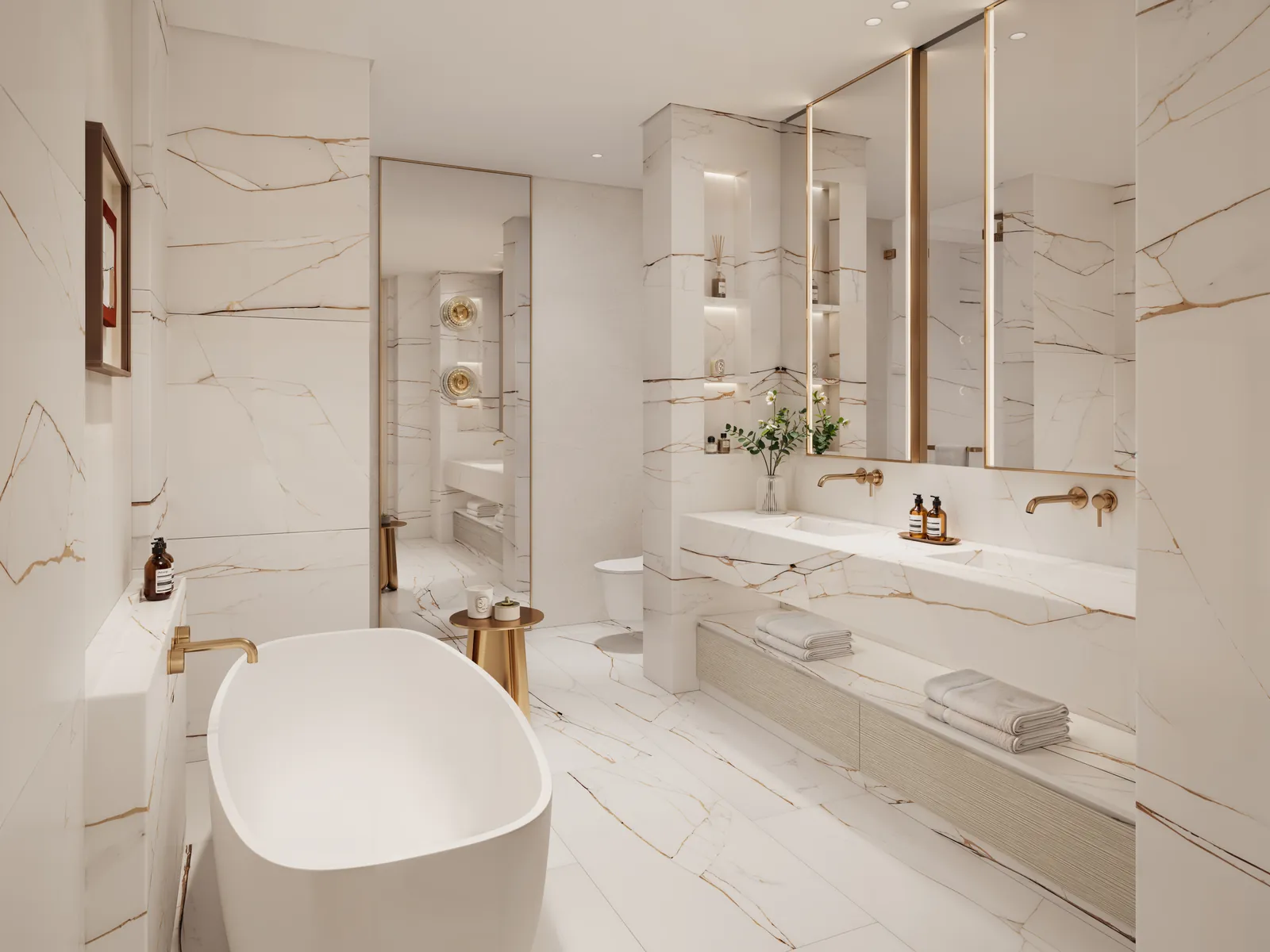 Dubai Harbour Residences, Hauptbad