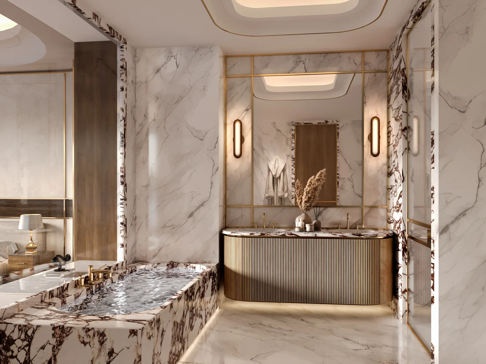 One Crescent, Ensuite-Bad mit Ausblick