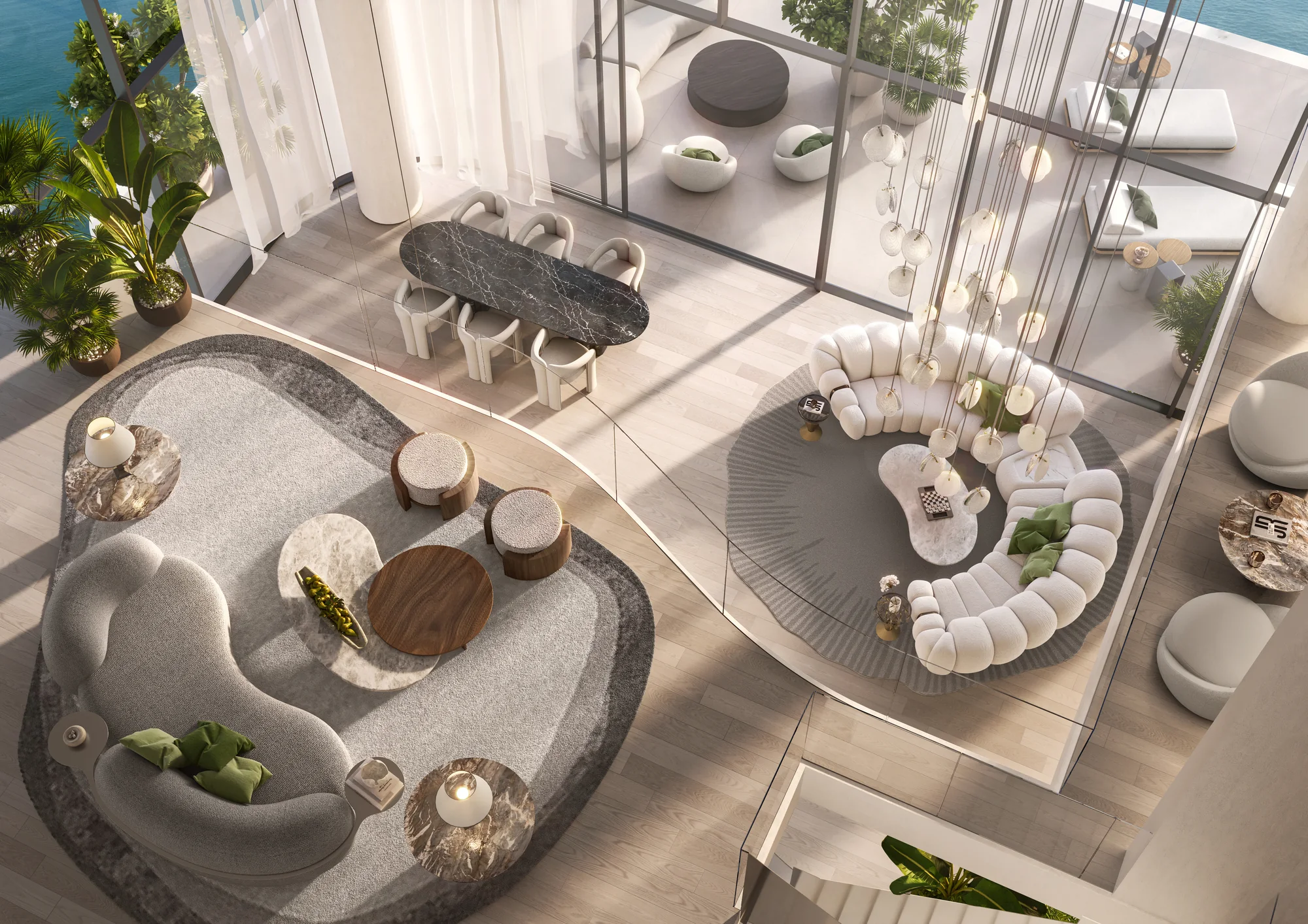 Passo, Penthouse-Wohnbereich mit doppelter H&ouml;he