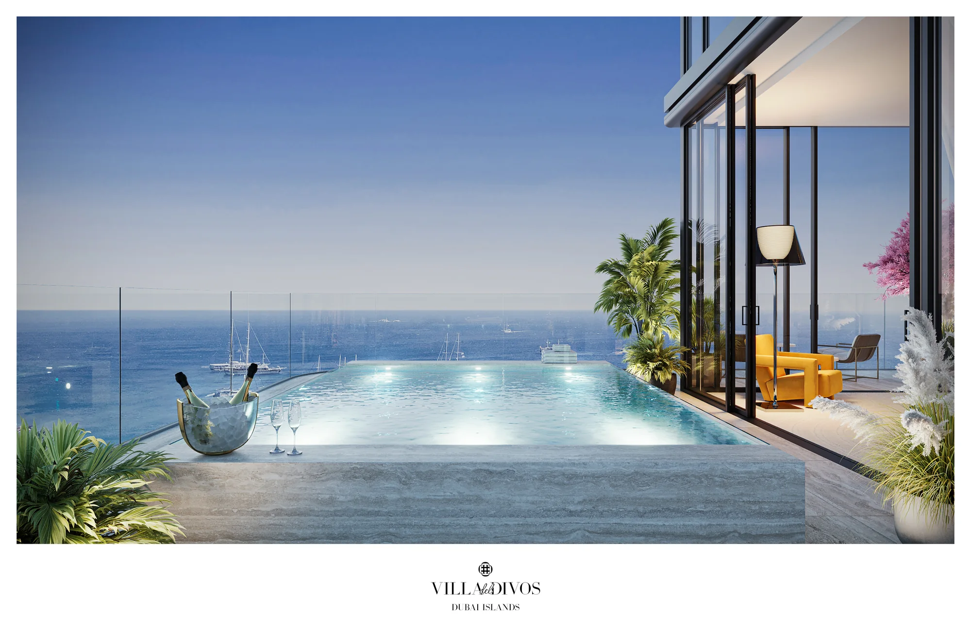 Villa Del Divos, Terrasse mit Infinity-Pool