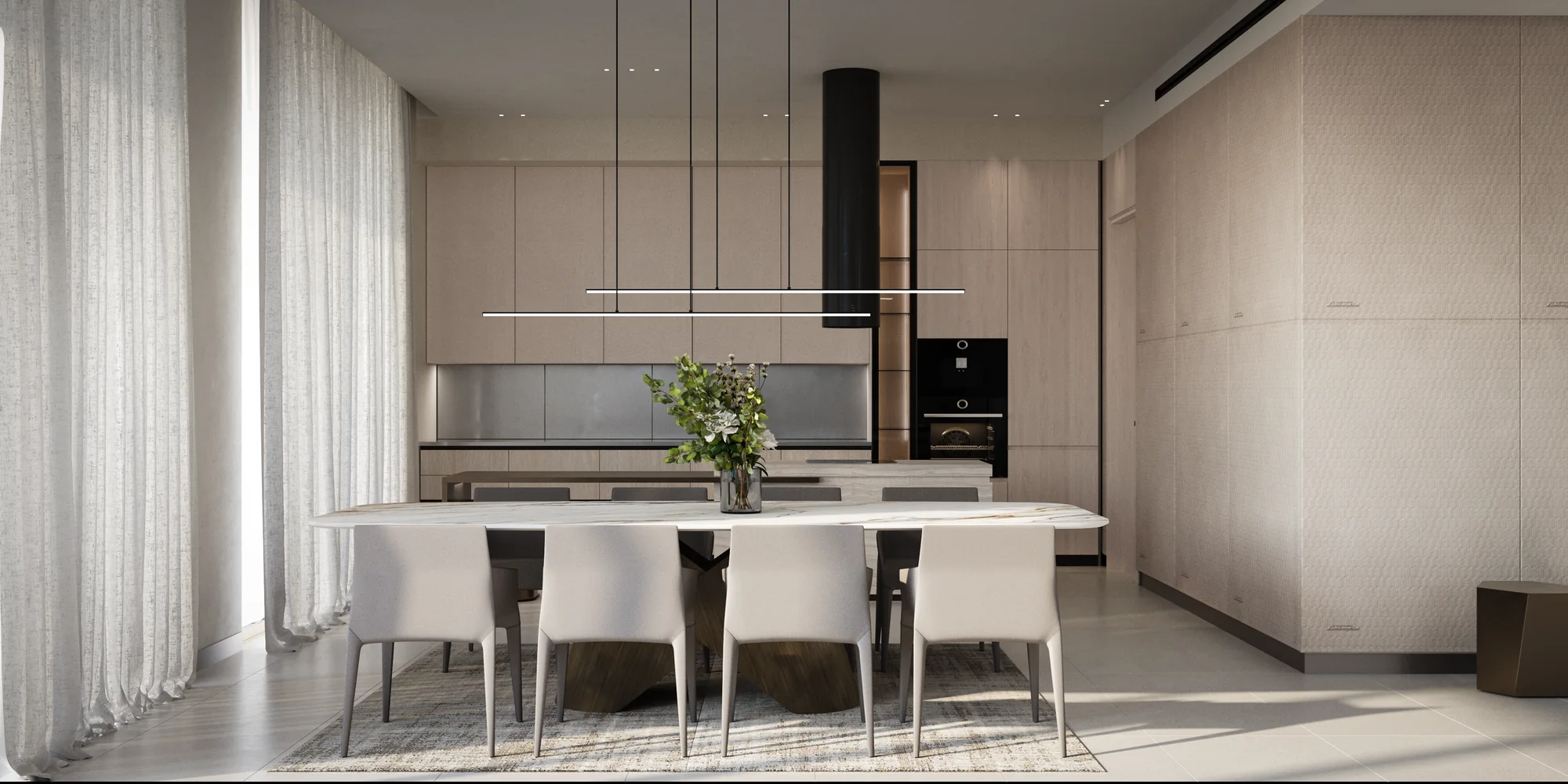 The Woodland Residences, K&uuml;che und Essbereich